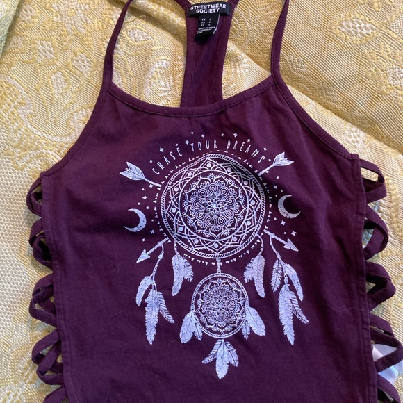 SWS Cropped racerback  faux corset seam sides - Picture 7 of 7